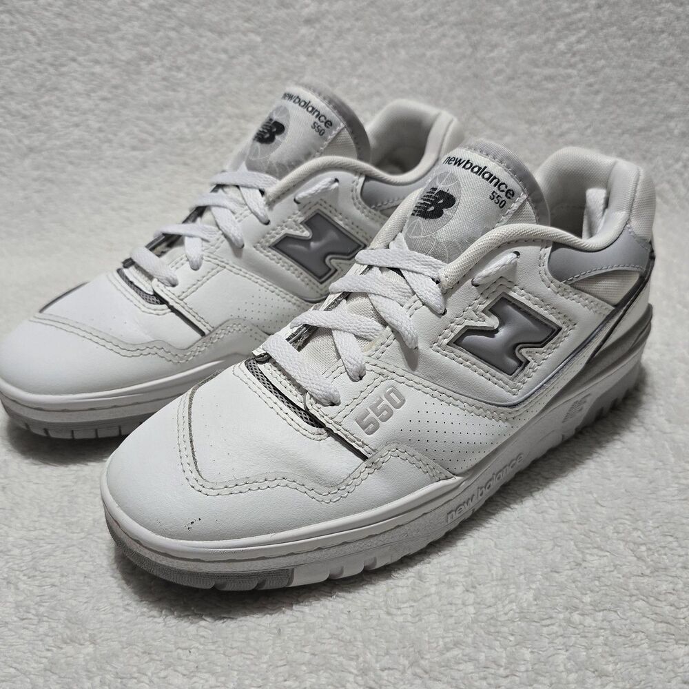 New Balance 550 Sneakers Unisex Men's 6 Wmns 7.5 White Gray Low-top Shoes